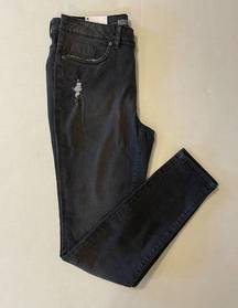 Route 66 Skinny black distressed jeans size 28 NWT