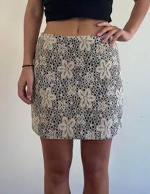 Mini Crochet Skirt Floral Pattern Size 4