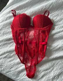 Red Victoria Secret Bodysuit 