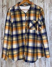 Women's No Comment Plus Flannel Sherpa Lined Shirt Shacket Jacket Size 1X