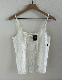 Hollister NWT  White Lace Romantic Boho Top Blouse Shirts Small