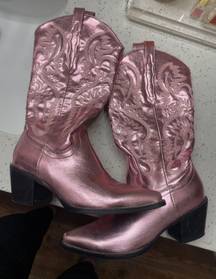 Pink cowgirl boots