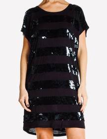 Michael Kors  Women’s Black Sequin T-shirt Dress size large