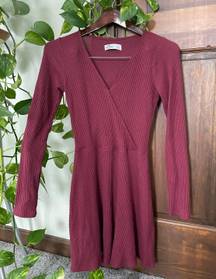 Hollister Cranberry Wrap Dress