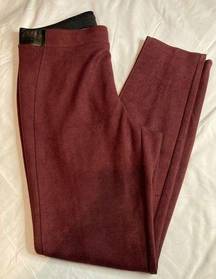 White House Black Market The Leggings wine suede leggings