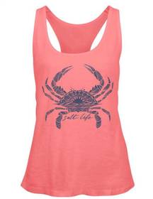 Salt Life NWOT  Flamingo Pink TRIBAL CRAB RacerBack Tank Top X-LARGE