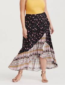 New  Maxi Challis Wrap Skirt In Bohemian Queen Size 1X