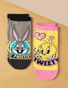 Looney Tunes New 2 Pairs Women  Socks