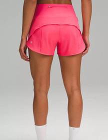 Lululemon Speed Up High-Rise Lined Short 4 New with tags -ColourGlaze Pink