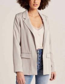 Abercrombie & Fitch Drapey Blazer in Cream tan beige open front Size Small NWOT