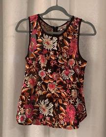 BARASCHI Embroidered Sleeveless Top Sz:XS