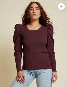 Nation LTD Romy Long Sleeve Tee in Garnet