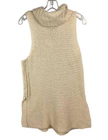 Billabong Ivory Cream Sleeveless Turtleneck Sweater