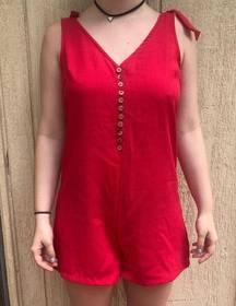 Zaful Red Romper