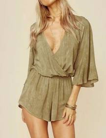 Blue Life Wild and Free Romper in Olive Size XS