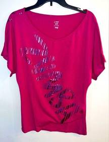 ZUMBA Women’s Pink Dolman Sleeve Top Size XS/S