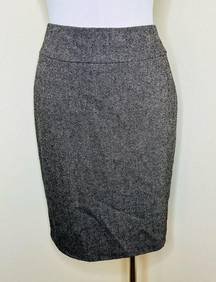 Pencil Skirt 6 Wool Blend High Waist Office Business Casual Knee Length