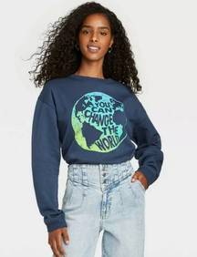 You Can Change the World Navy Crewneck Sweatshirt