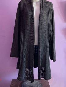 NOTATIONS Dark Gray Cardigan Size 2X