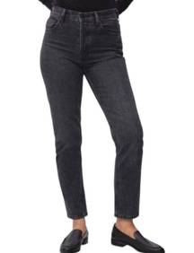 Black Ankle Straight Jeans