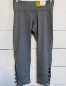 Champion  c9 Duodry Capri Charcoal Grey Exercise Pants with Cut Outs sz S