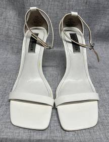 Steve Madden White Squared Heels