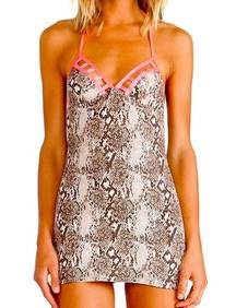 Love Haus by Beach Bunny Snake Skin Cage Chemise S