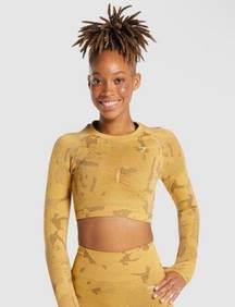 Gymshark New  ADAPT CAMO YELLOW crop top (matching leggings in closet)