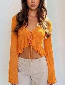 Orange Knit Top