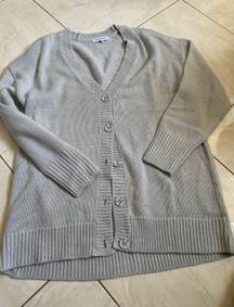 Cardigan Sweater Gray Size M