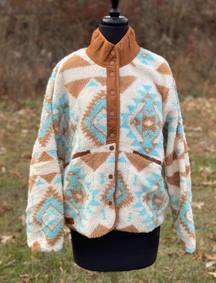 NWT Aztec Sherpa Western Jacket