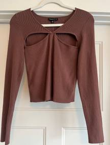 Kendall + Kylie NWT  Late Night Cutout V-Neck Sweater