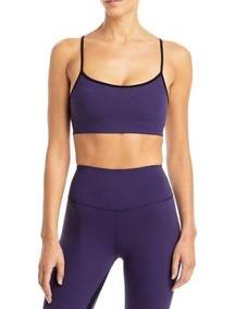 Splits59  Liya Airweight Womens Purple Black Contrast Sports Bra Size LARGE