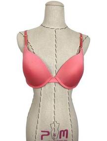 Jessica Simpson Pink Adjustable Strap Hook Loop Back Padded Underwire Casual Bra