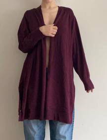 Burgundy Long Cardigan Size xl