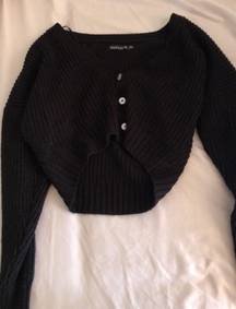 Black Cardigan Sweater