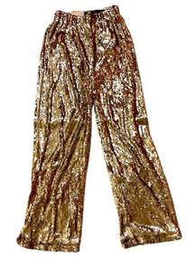 Rose Gold sequins Pants size Medium