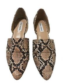 Steve Madden  TALENT Slip On D'Orsay Loafers Studded SNAKESKIN