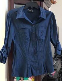 Cotton express Missy size large dress shirt