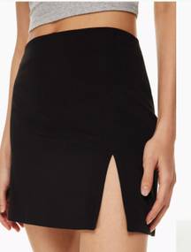 Tatiana Black Mini Skirt With Slot