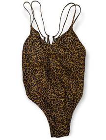 Leopard Print Cheeky One Piece Swimsuit