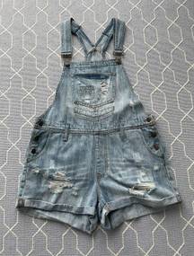 Jeans Cut Off Denim Bib Overalls Womens Size Medium - Style #1090