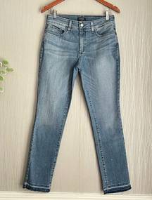 NYDJ Women's Sheri Ankle Skinny Jeans Lift Tuck Tech Light Wash Blue Size 8