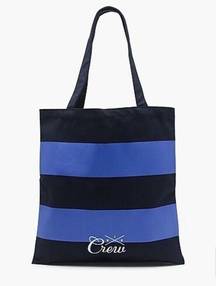 J. Crew Vip Rugby Striped Canvas Tote