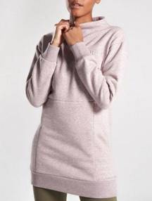 Gymshark Heathered Light Pink Oversized Mock Neck Tunic Sweater Sweaterdress S