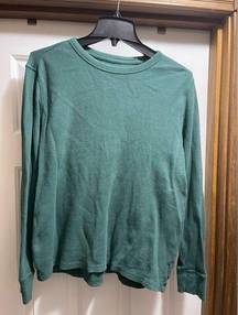 Gap  Small green waffle knit long sleeve shirt