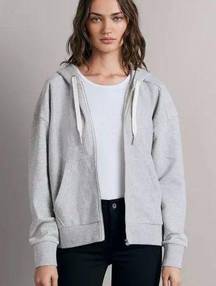 Rag & Bone Standard Issue Grey Full Zip Up Hooded Sweatshirt Women’s Size Medium