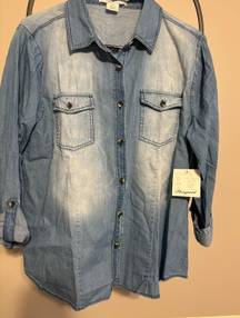 Light Wash Denim Button Up