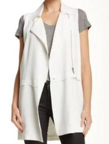 White Zip Off Sleeveless Vest M