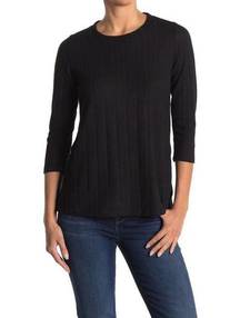 Bobeau NWT  Wide Ribbed 3/4 sleeve top XS